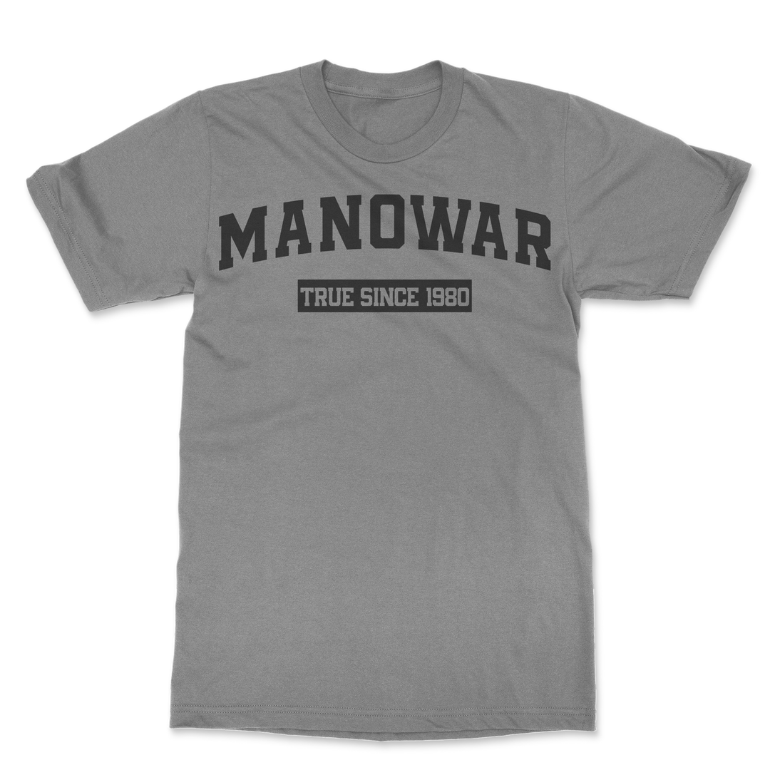 Manowar T-Shirt True Since 1980 grey with logo