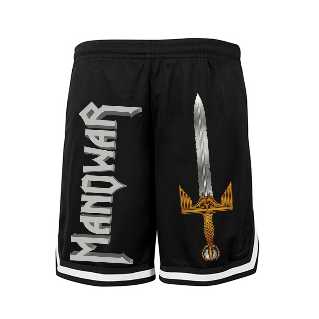MANOWAR BASKETBALL SHORTS WITH SWORD