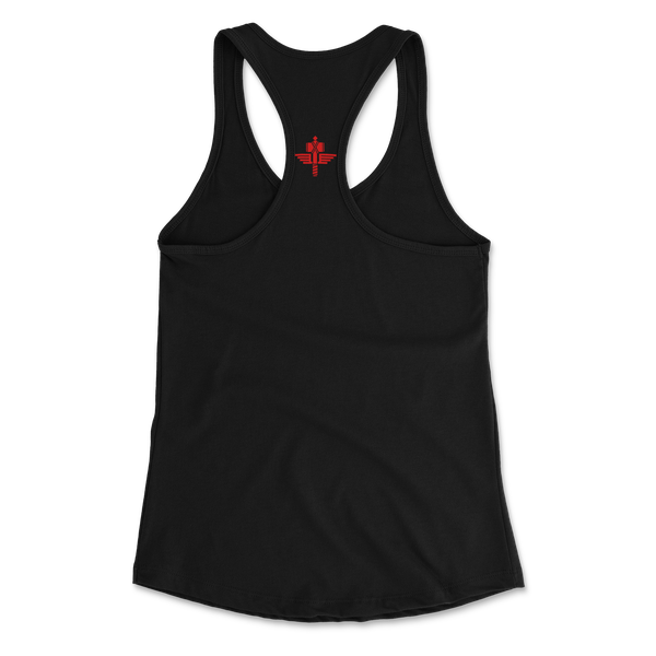 Manowar Ladies' Racer Back Tank Top With Logo And SOTH