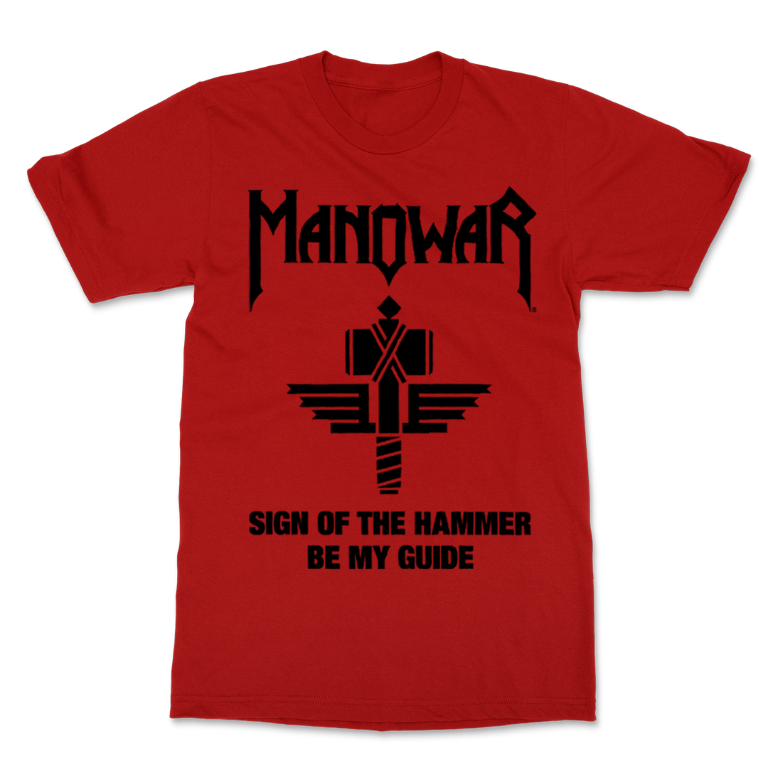 Manowar T-Shirt Sign Of The Hammer - Red
