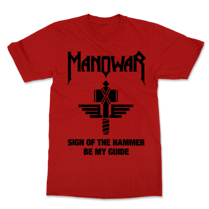 Manowar T-Shirt Sign Of The Hammer - Red