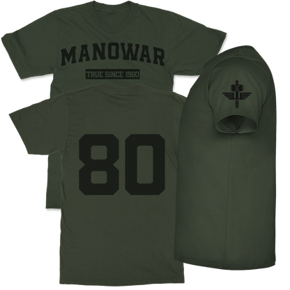 Manowar T-Shirt True Since 1980 green with logo