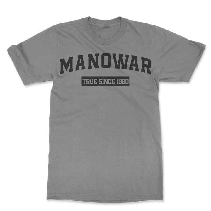 Manowar T-Shirt True Since 1980 grey with logo