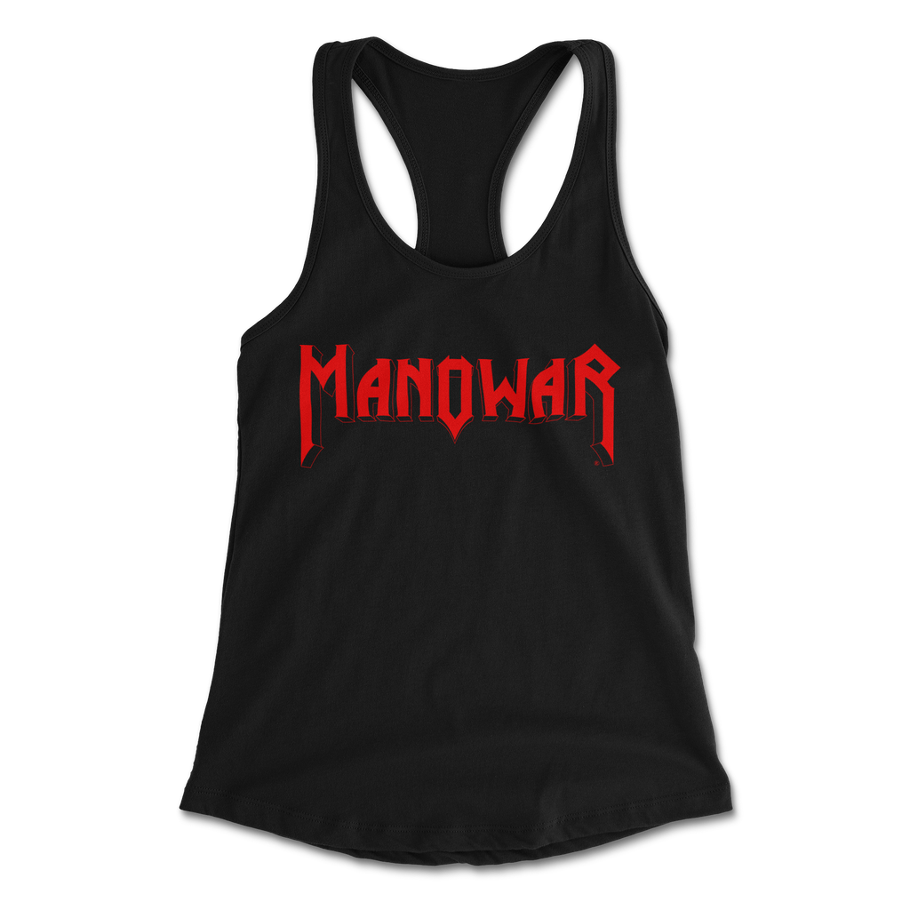 Manowar Lady's Racer Back Tank Top With Logo And SOTH