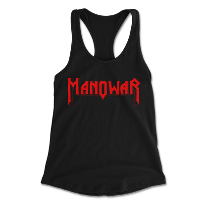Manowar Lady's Racer Back Tank Top With Logo And SOTH