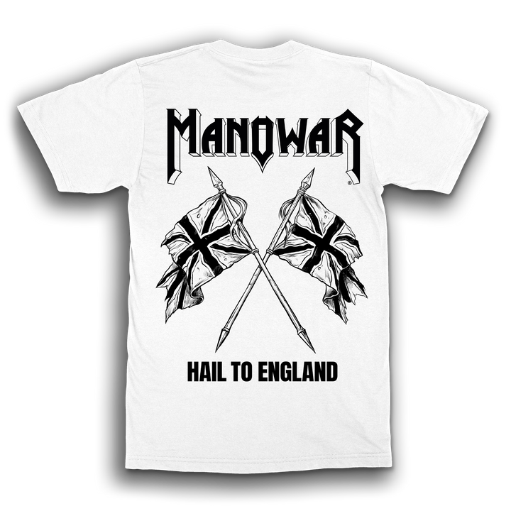 MANOWAR T-SHIRT HAIL TO ENGLAND WHITE