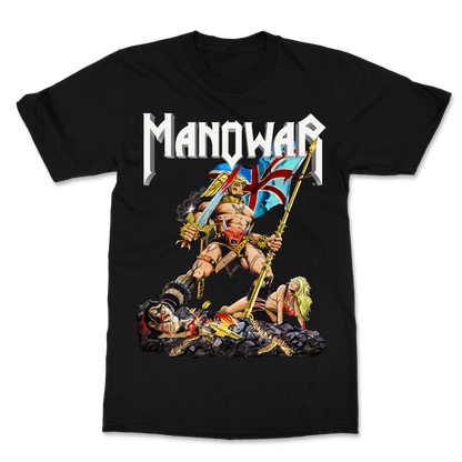 Manowar T-shirt Hail to England - White Text On The Back