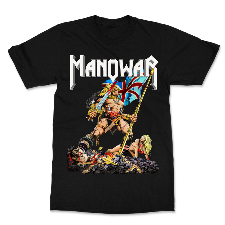 Manowar T-shirt Hail to England - White Text On The Back