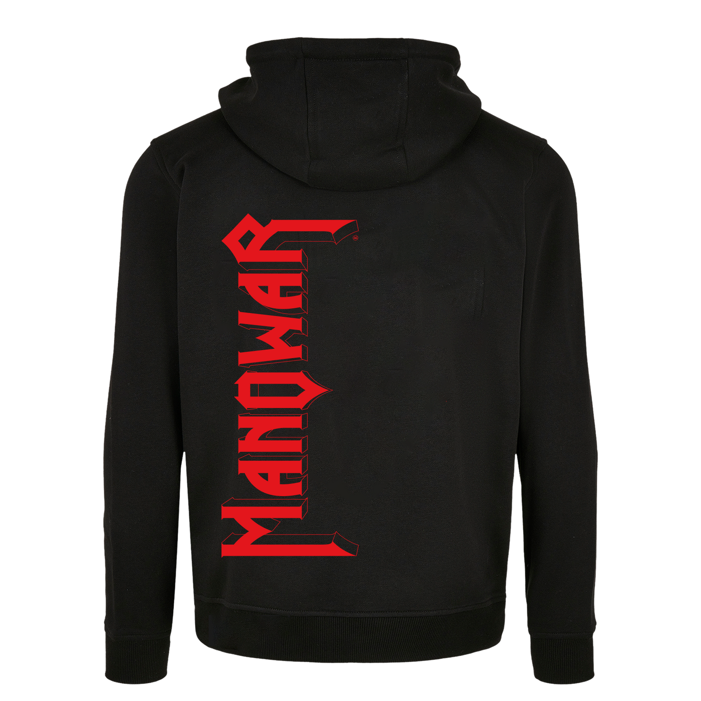 Manowar Zip Hoodie Men’s 3D outline Red Logo Vertical