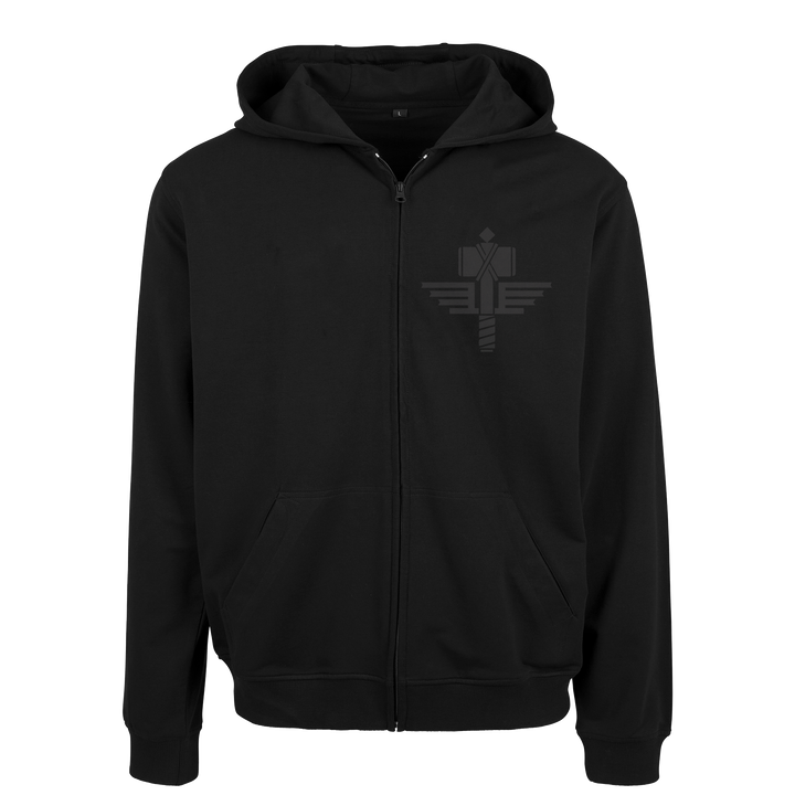 Manowar Zip Hoodie Men’s 3D outline Logo Horizontal