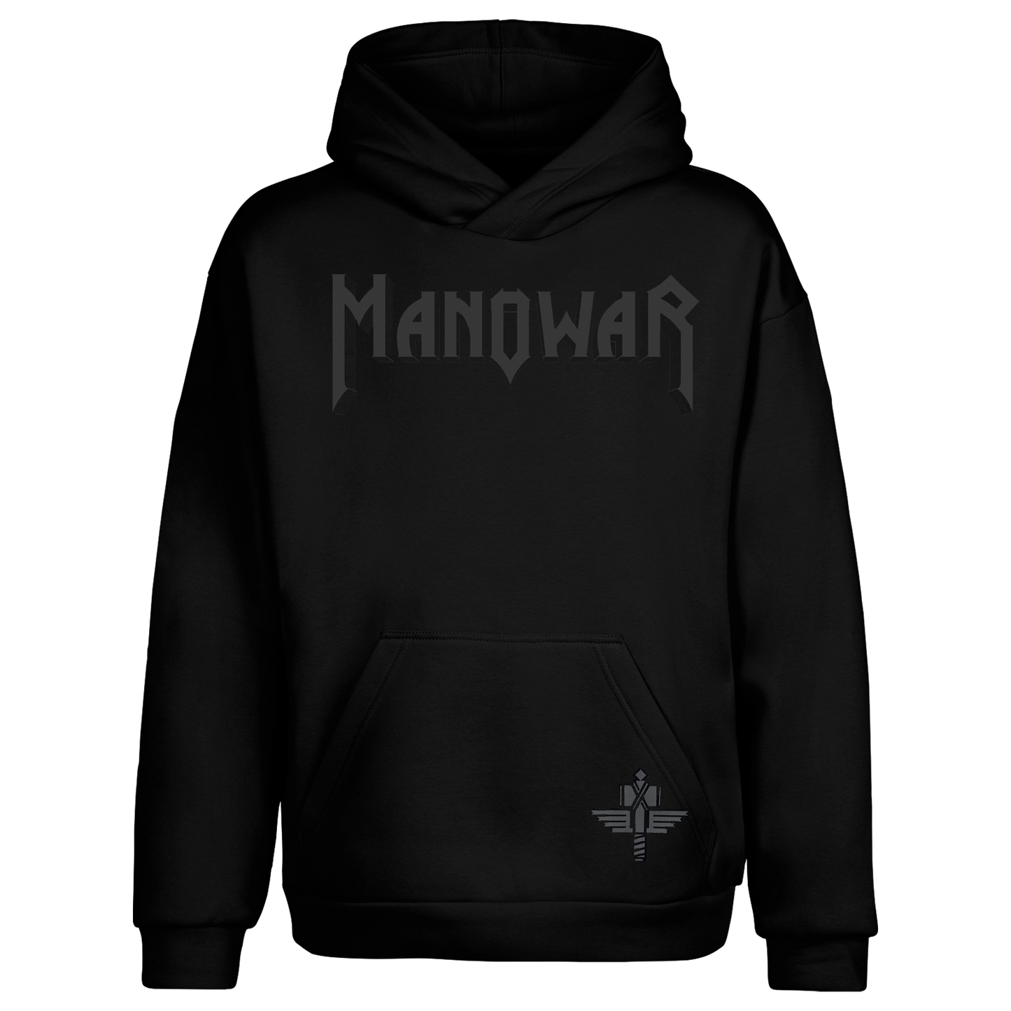 Manowar Hoodie With Black MANOWAR Logo And SOTH Patch