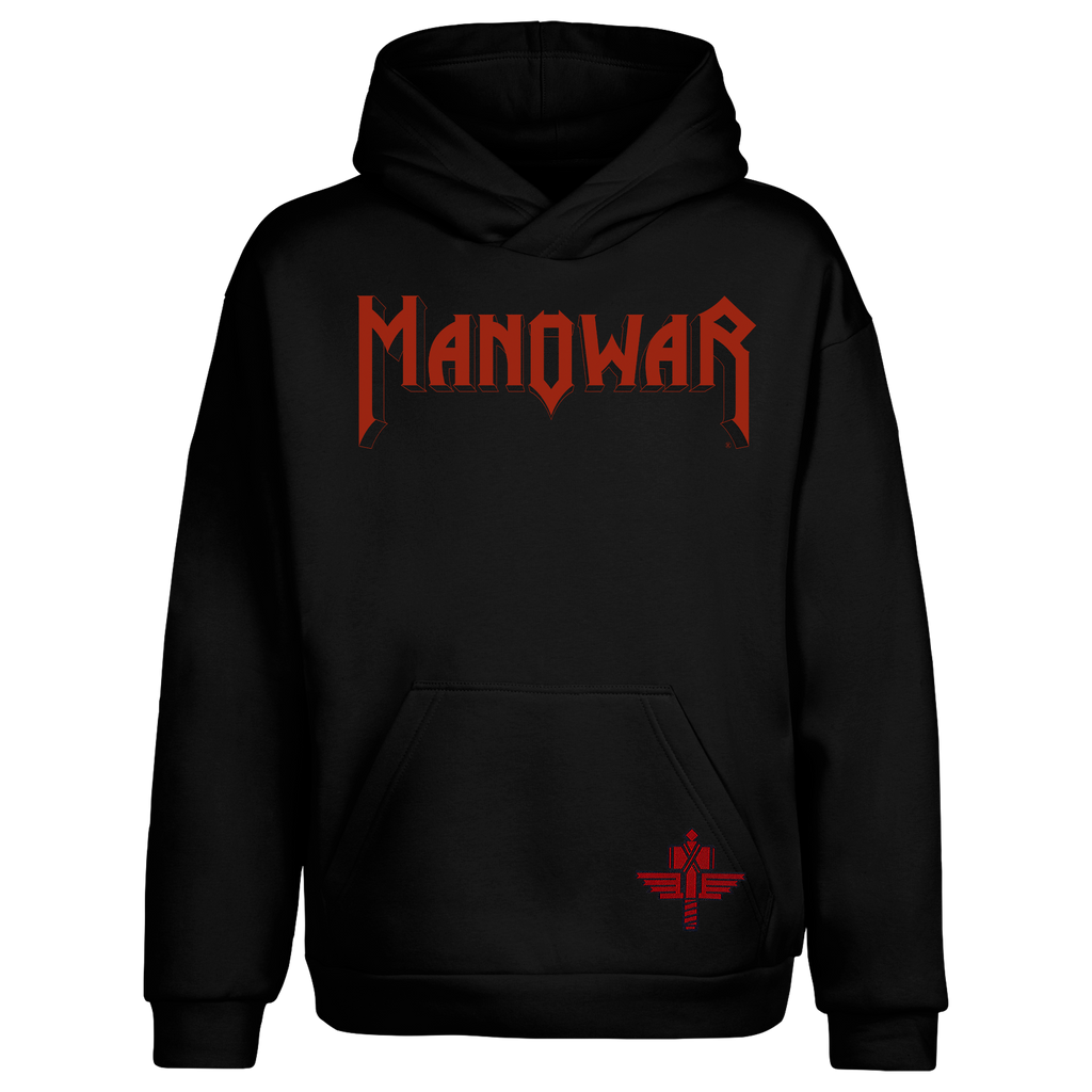 Manowar Hoodie With Red MANOWAR Logo And SOTH Patch