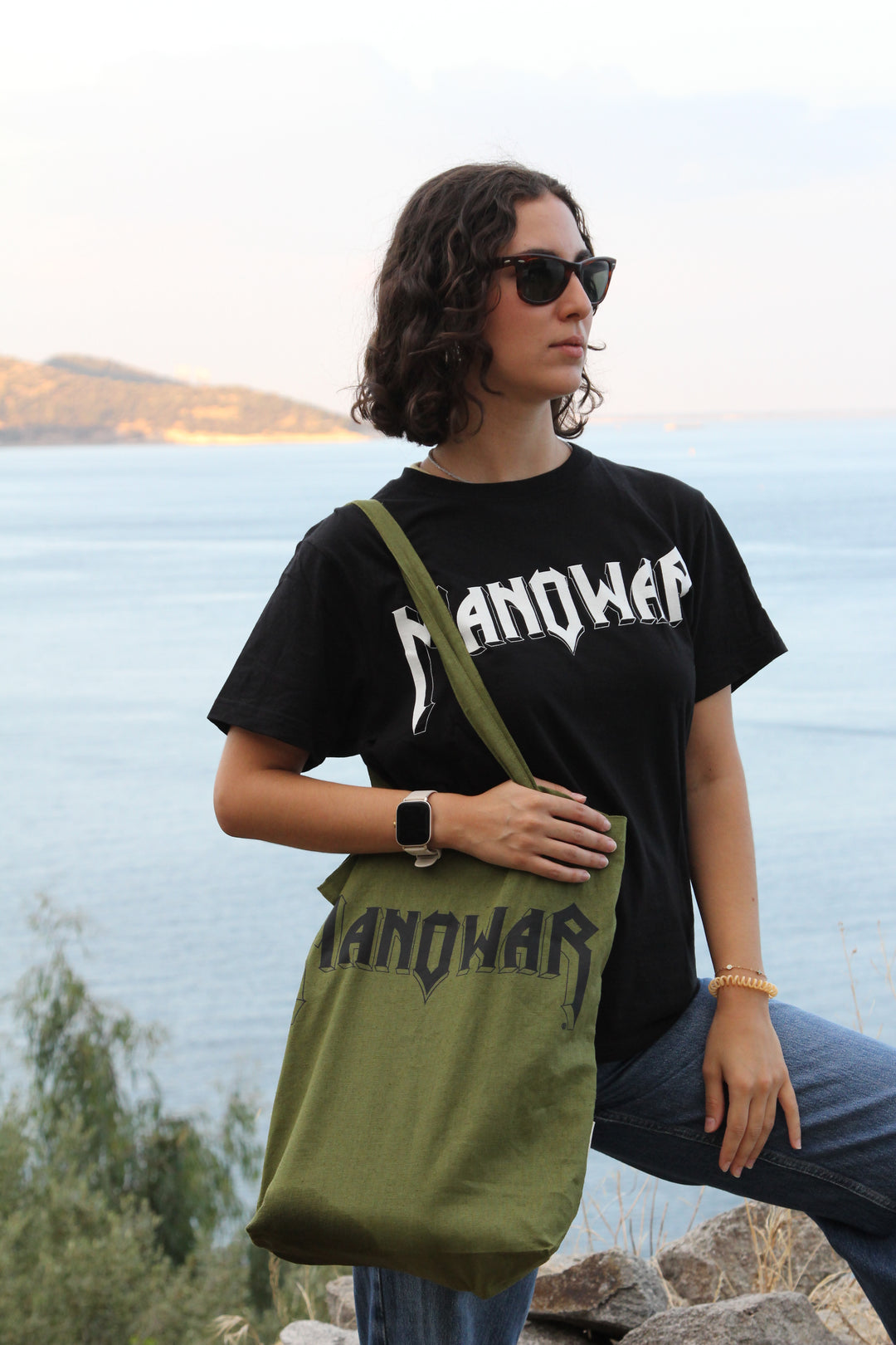 MANOWAR GREEN TOTE BAG