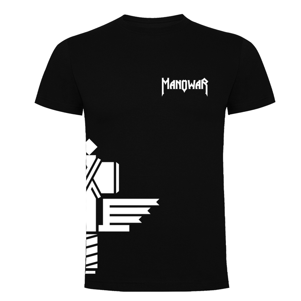 MANOWAR T-SHIRT SIGN OF THE HAMMER SIDE PRINT BLACK