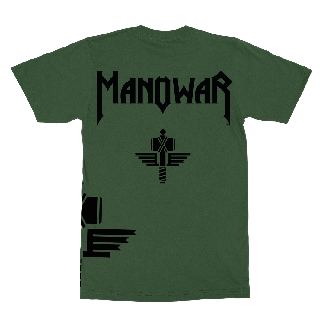 MANOWAR T-SHIRT SIGN OF THE HAMMER SIDE PRINT MILITARY GREEN 2025