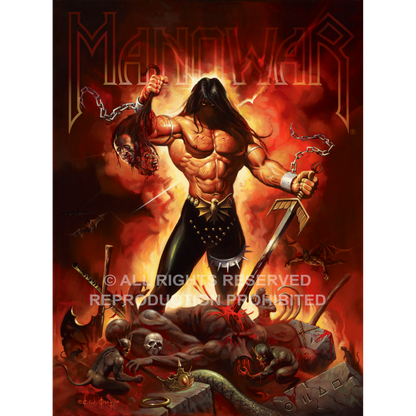 MANOWAR - The Dawn Of Battle - Ken Kelly - Fine Art Print - Extra Large