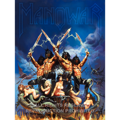 MANOWAR - Gods Of War - Ken Kelly - Fine Art Print - Extra Large