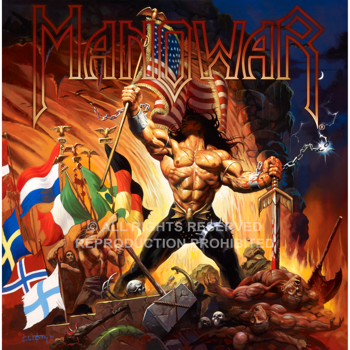 MANOWAR - Warriors Of The World - Ken Kelly - Fine Art Print - Extra Large