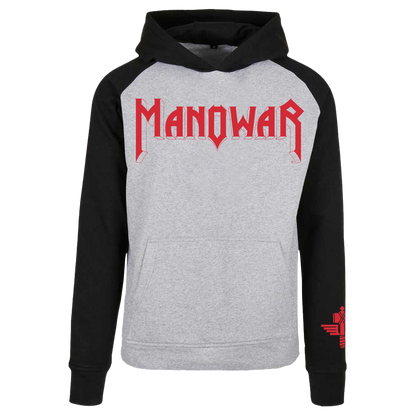Manowar Kid's Hooded Sweatshirt - Red Logo & SOTH