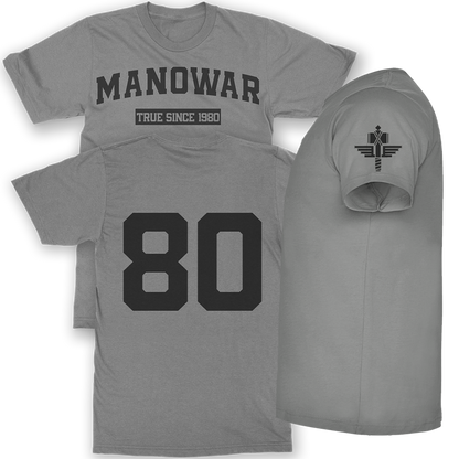 Manowar T-Shirt True Since 1980 grey with logo