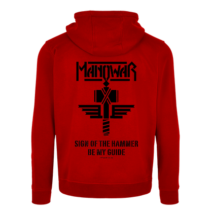 Zipper Hoodie Sign Of The Hammer, red