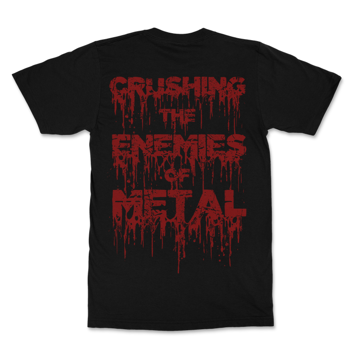Manowar T-Shirt Crushing The Enemies Of Metal, Blood logo