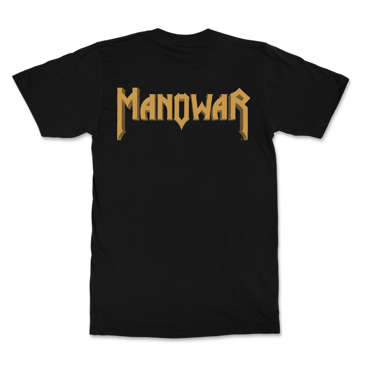 MANOWAR T-SHIRT SWORD VERTICAL YELLOW LOGO