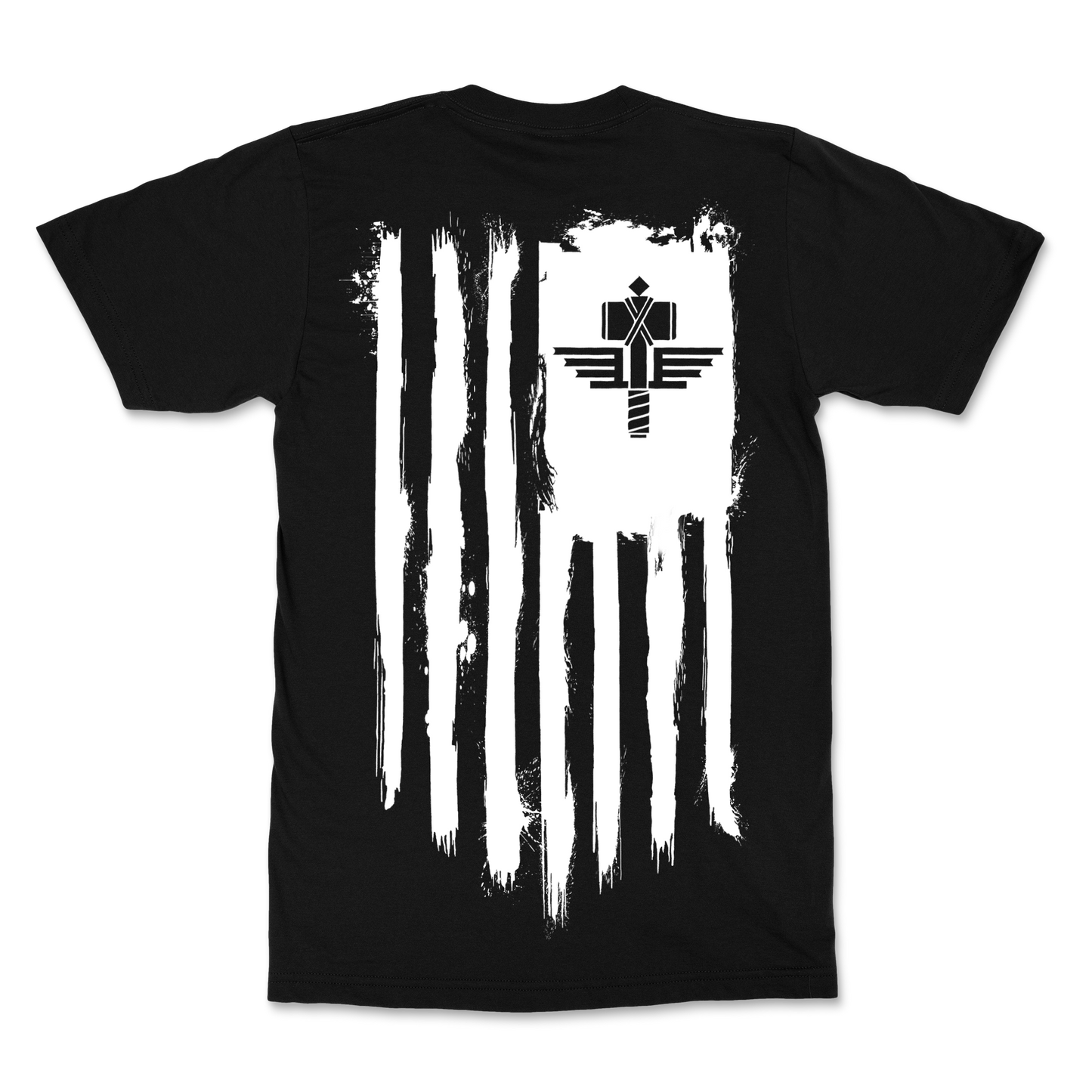 T-Shirt Sign Of The Hammer Stripes - White On Black 2023