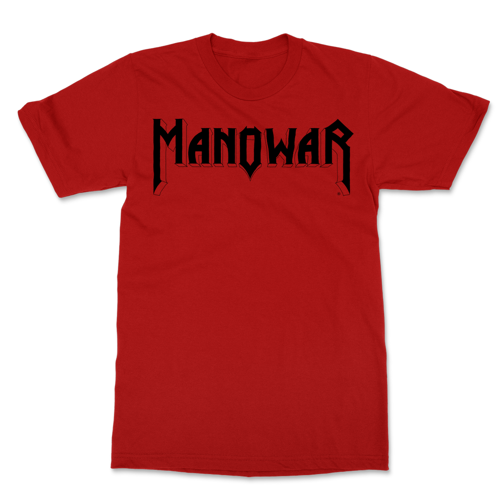 Manowar T-Shirt Sign Of The Hammer Stripes - Black On Red 2023