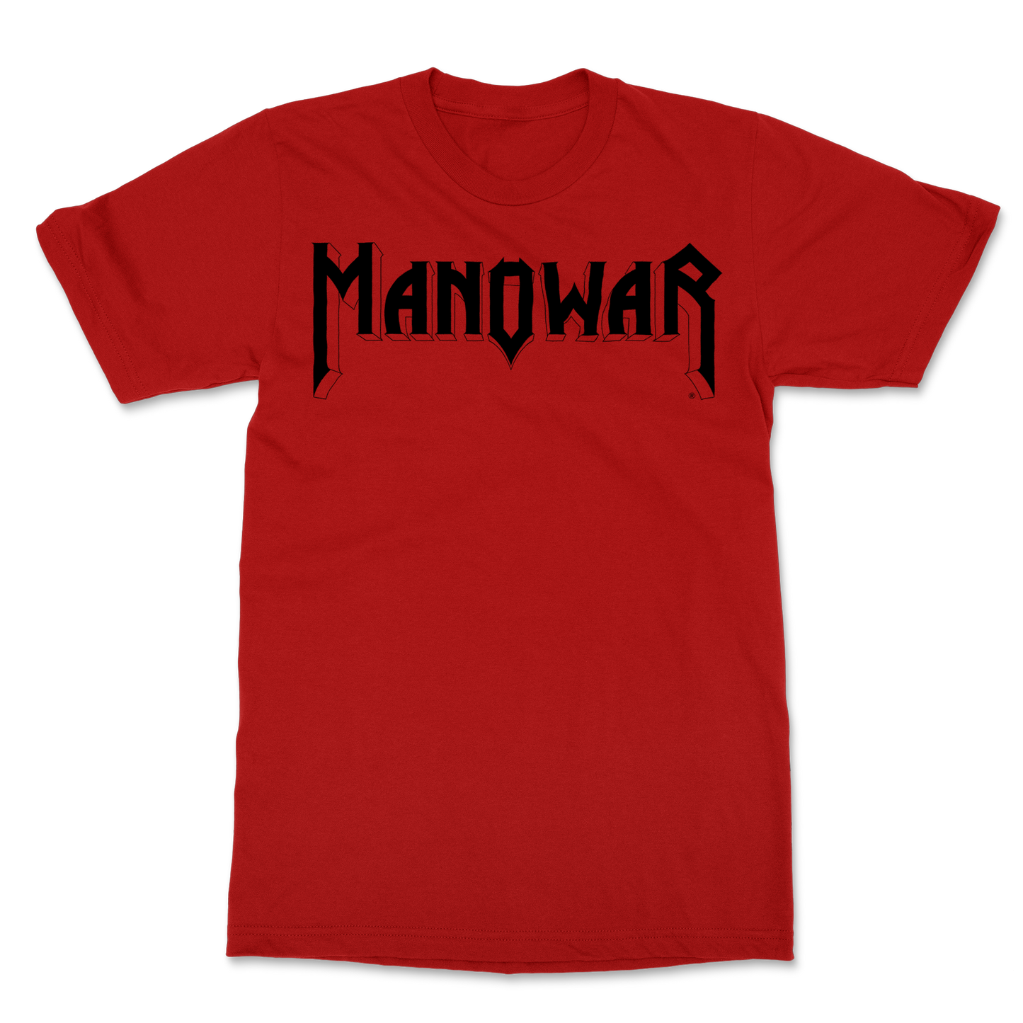 Manowar T-Shirt Sign Of The Hammer Stripes - Black On Red 2023