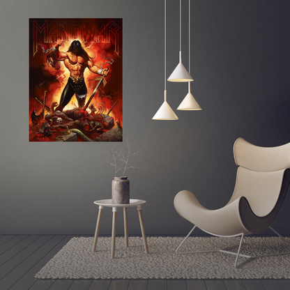 MANOWAR - The Dawn Of Battle - Ken Kelly - Fine Art Print - Extra Large